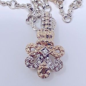 VAHAN Gold, sterling silver and diamond necklace